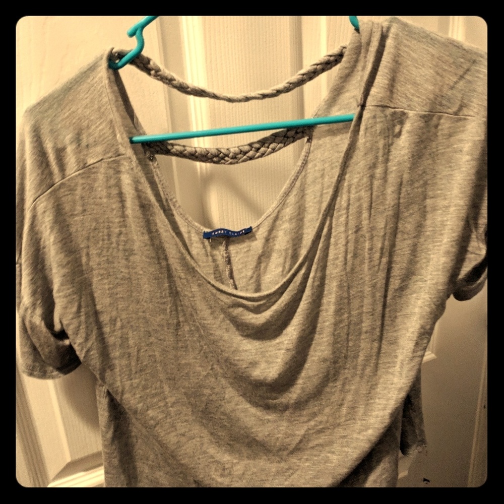 Gray Slouchy Crop Top